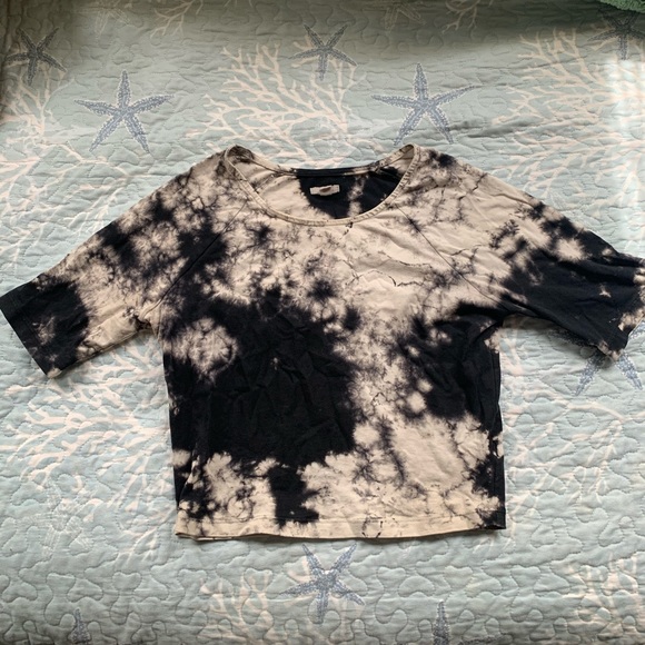 Ecote Tops - ecote crop top tie dye 1/2 sleeves urban outfitter